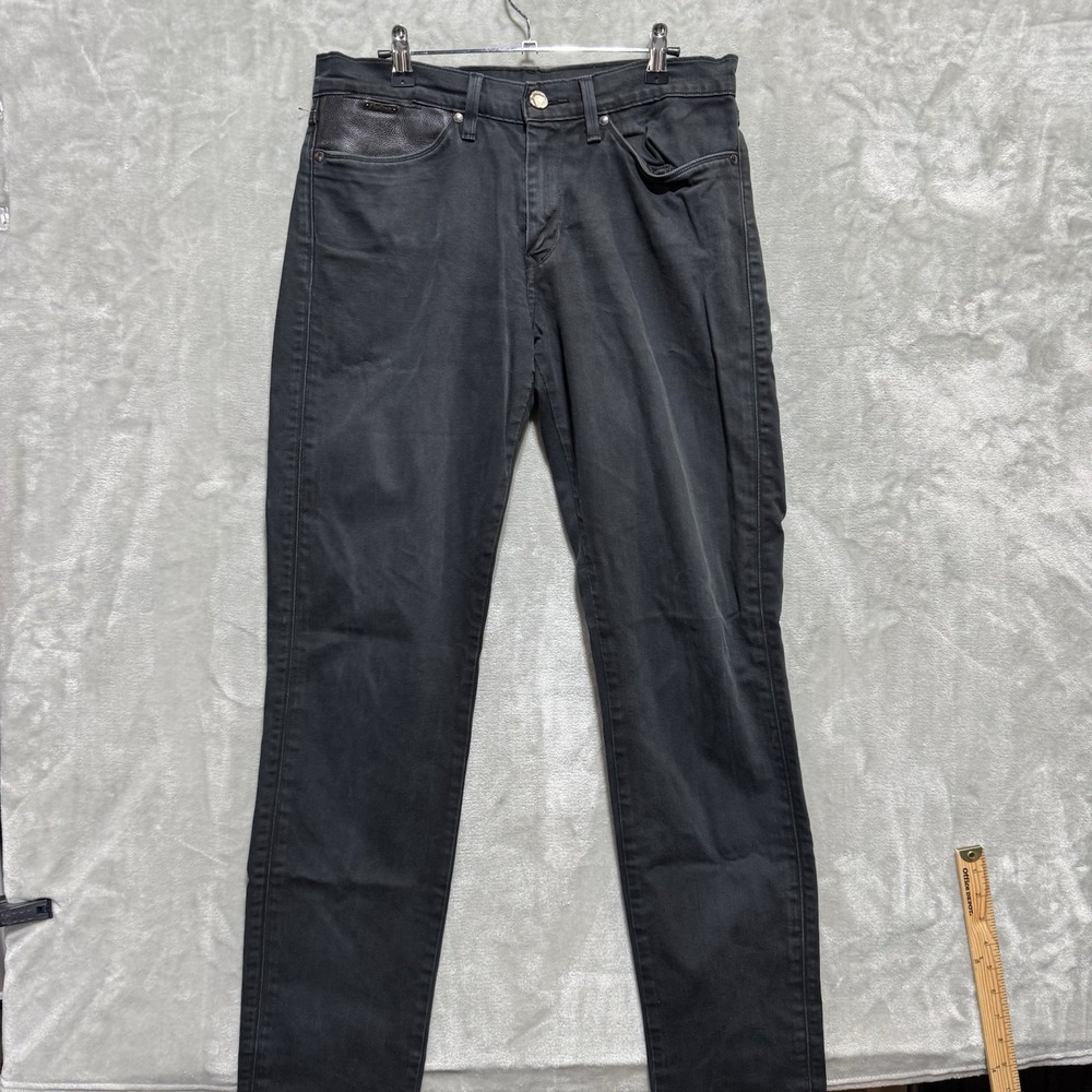 Levi's 511 Red Loop Slim Fit Jeans Mens 32x34 Black Denim Dark Wash Skinny Leg